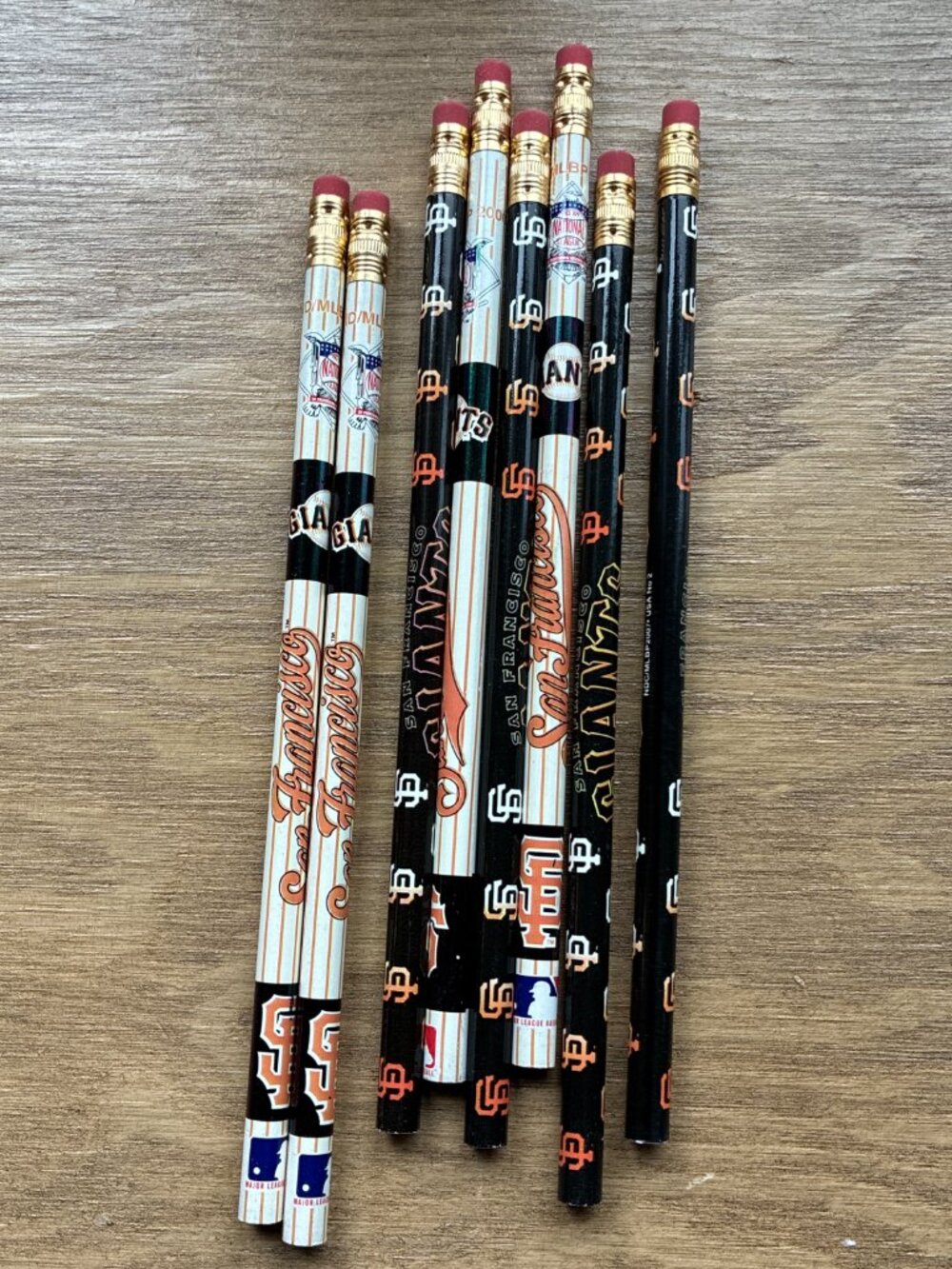 Vintage San Francisco Giants Pencils 8 Total MLB Baseball Retro Unused